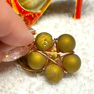 Druzy pentagram star pendant